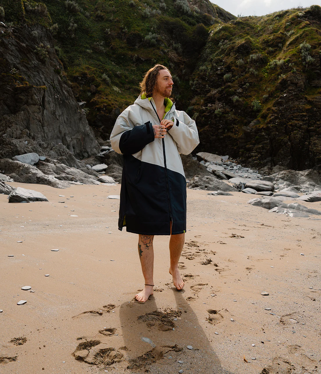 Anthracite Lime Advance Adults Changing Robe - Image 9