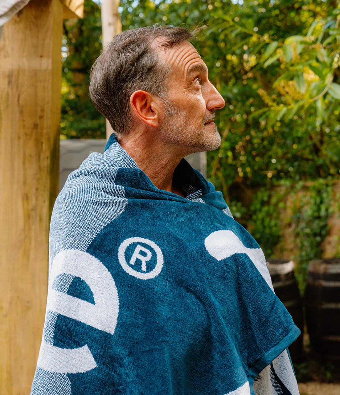 Blue Black Camo Beach Towel - Image 3