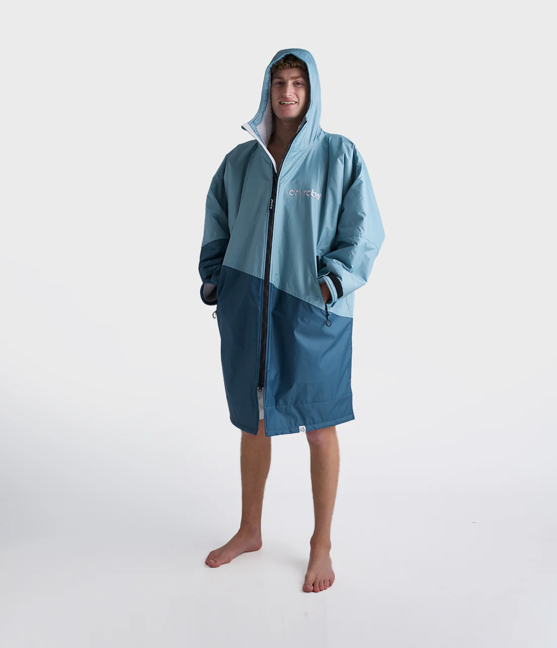 Blue Light Grey Advance Adults Changing Robe - Image 11
