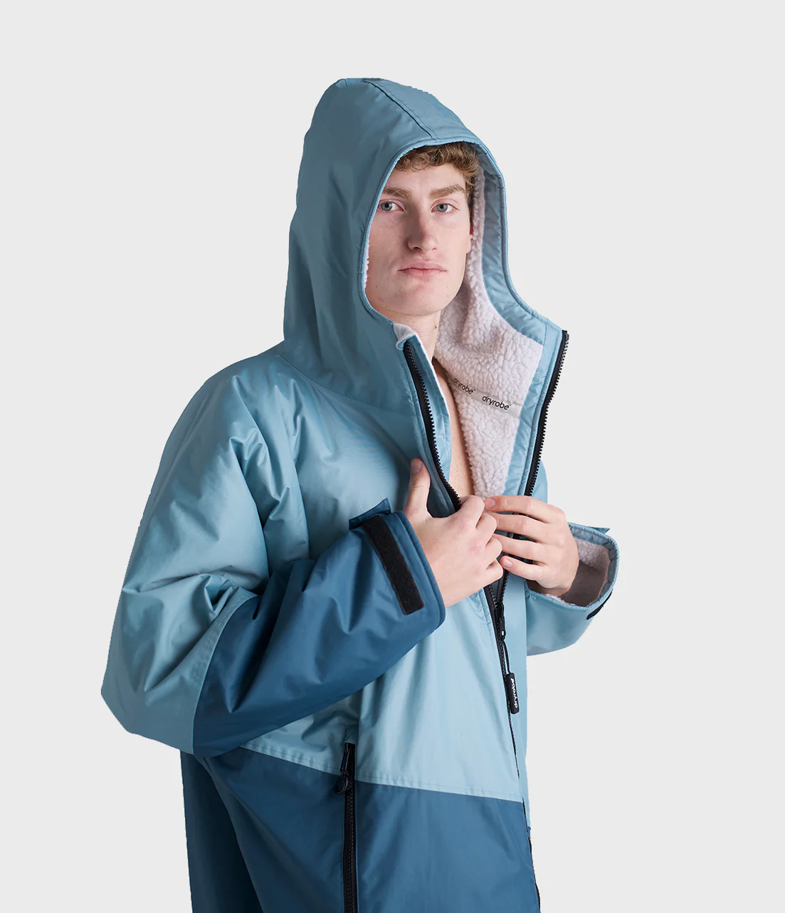 Blue Light Grey Advance Adults Changing Robe - Image 16