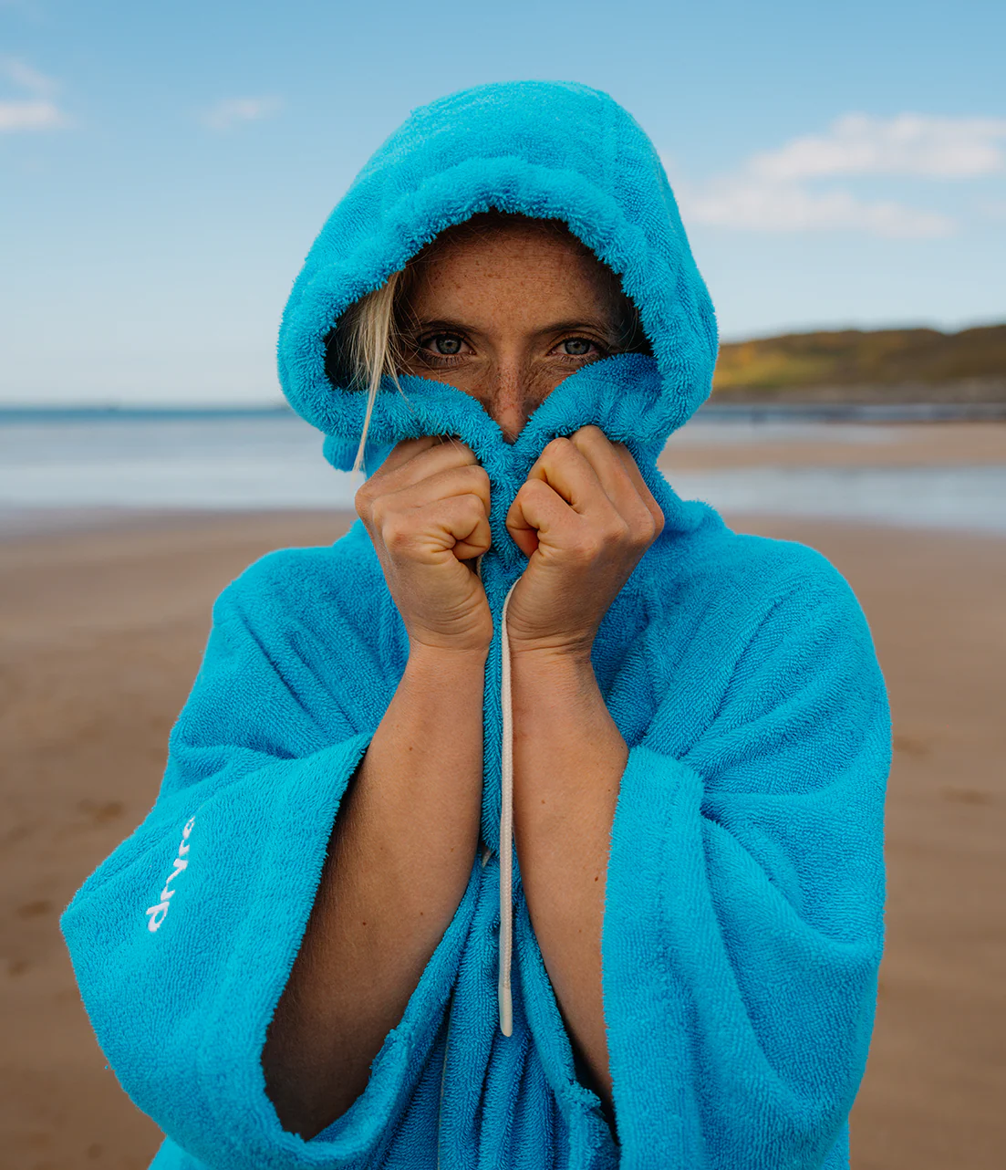 Blue Organic Towel Changing Robe - Image 12
