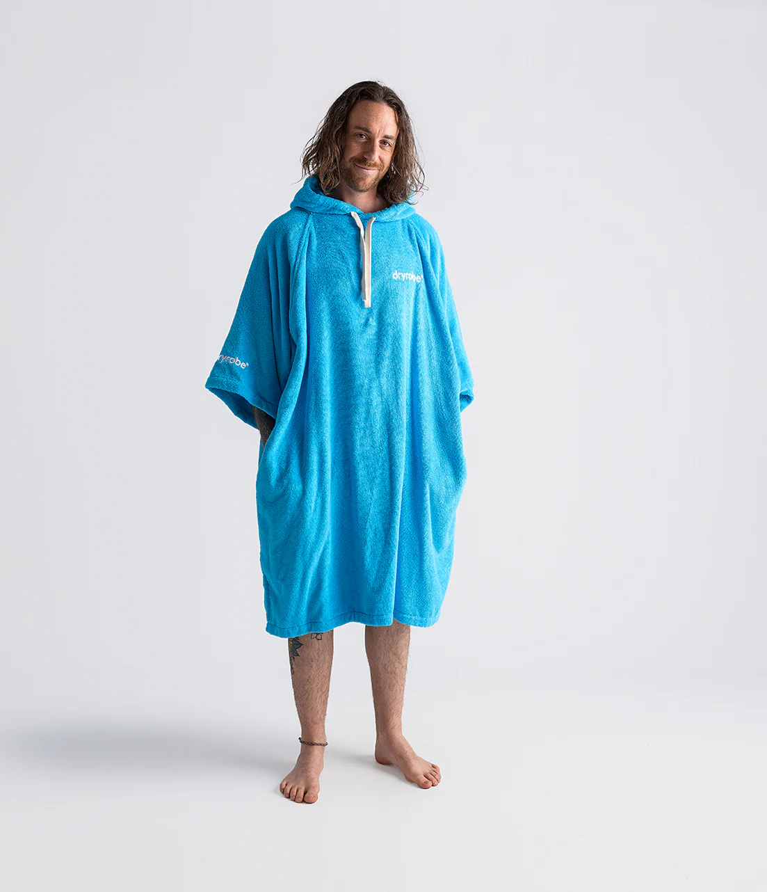 Blue Organic Towel Changing Robe - Image 5