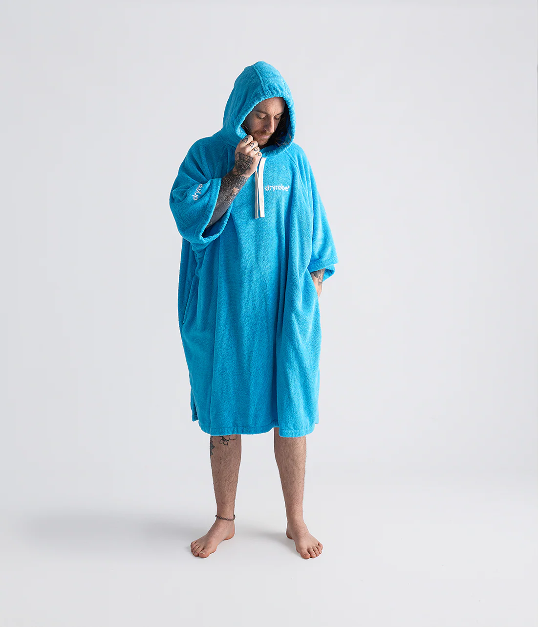 Blue Organic Towel Changing Robe - Image 6