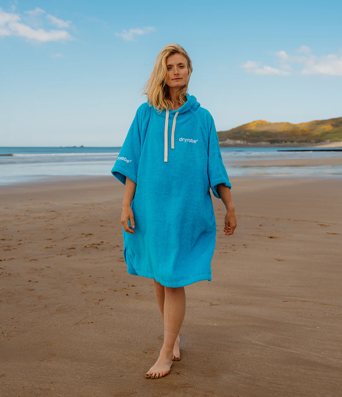 Blue Organic Towel Changing Robe - Image 9