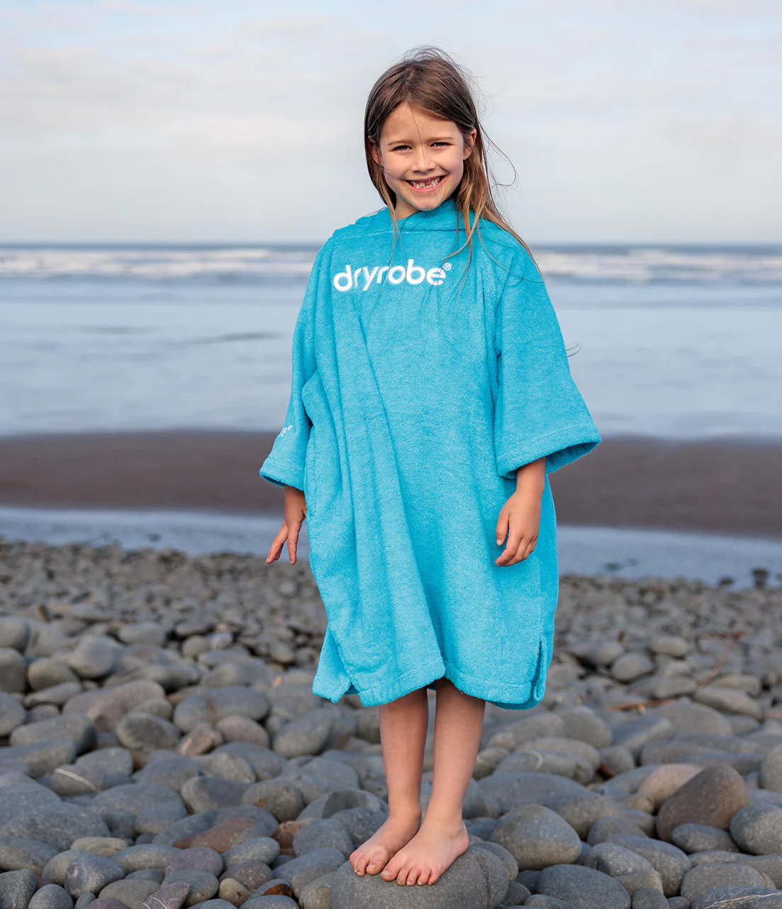 Blue Kids Organic Towel Changing Robe - Image 5