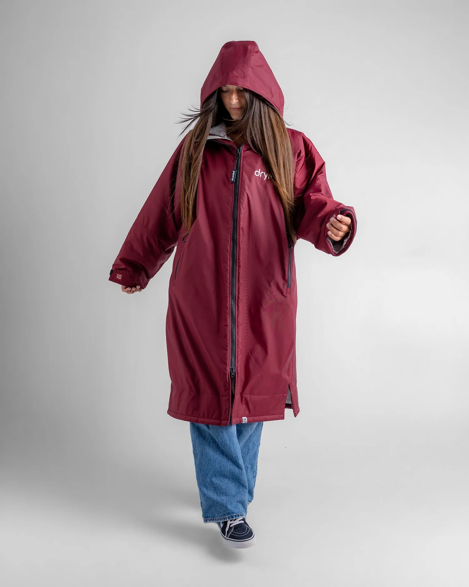 Burgundy Grey Advance Changing Robe - Image 3
