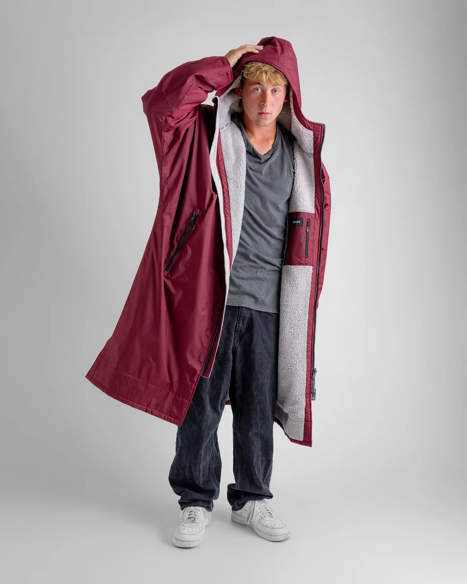 Burgundy Grey Advance Changing Robe - Image 5
