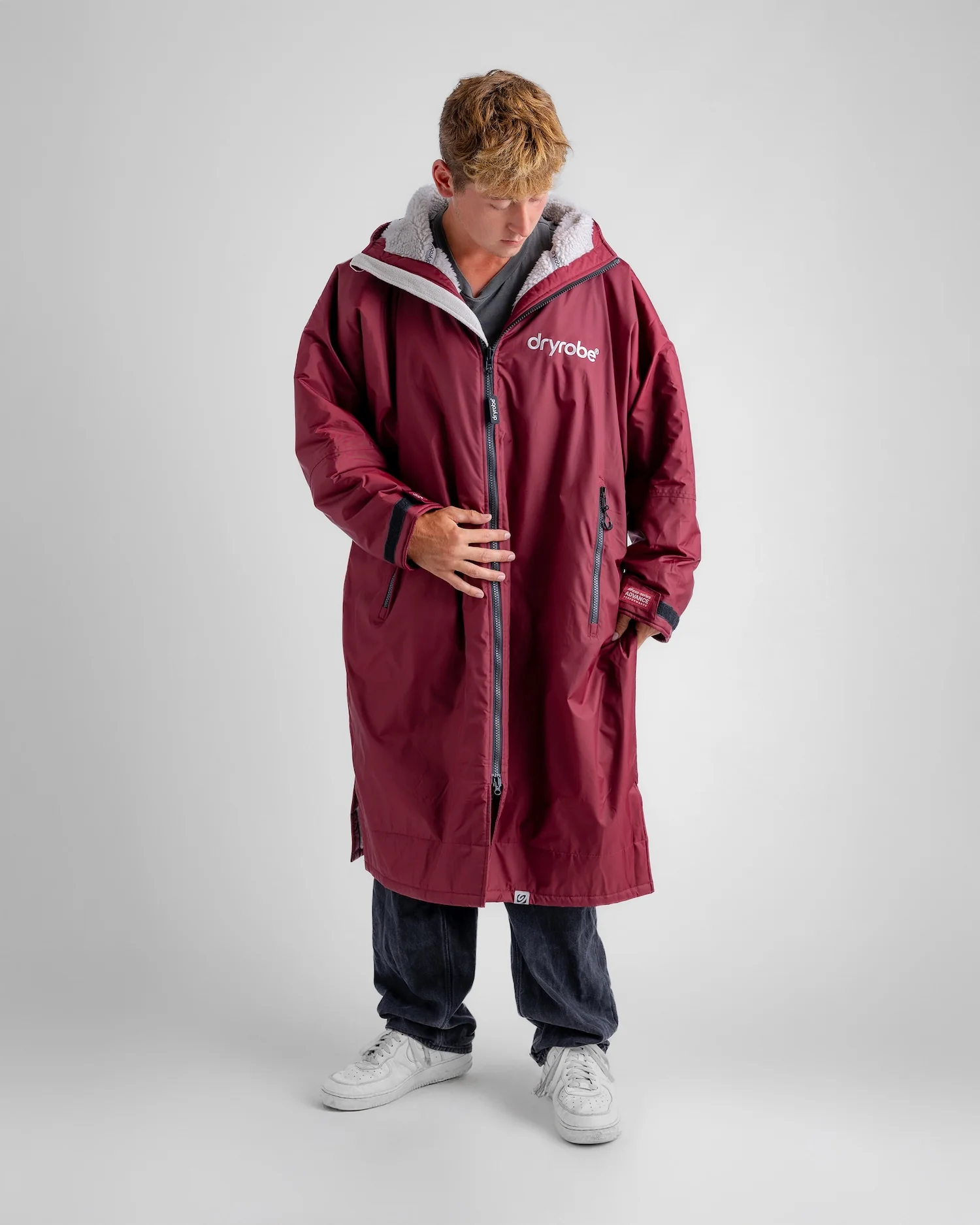 Burgundy Grey Advance Changing Robe - Image 8