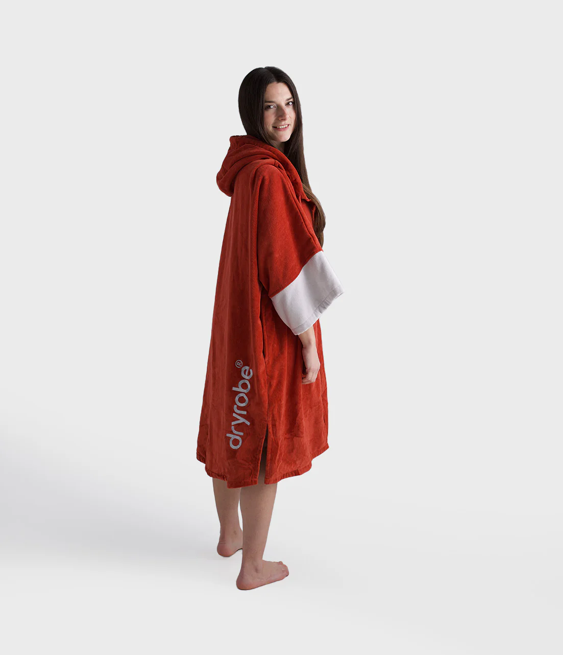 Burnt Orange Full-Zip Organic Towel Robe - Image 6