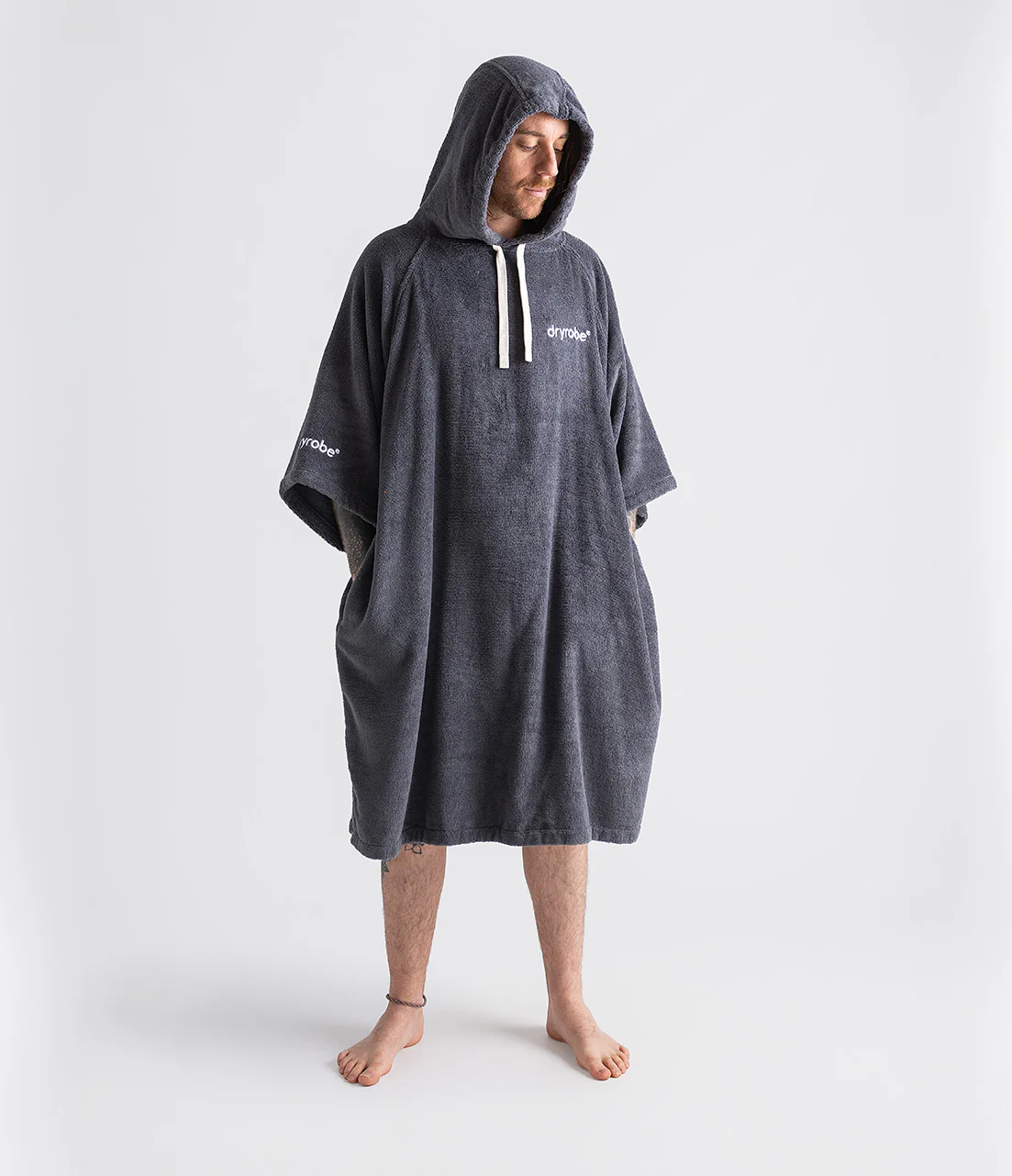 Dark Slate Organic Towel Changing Robe - Image 6
