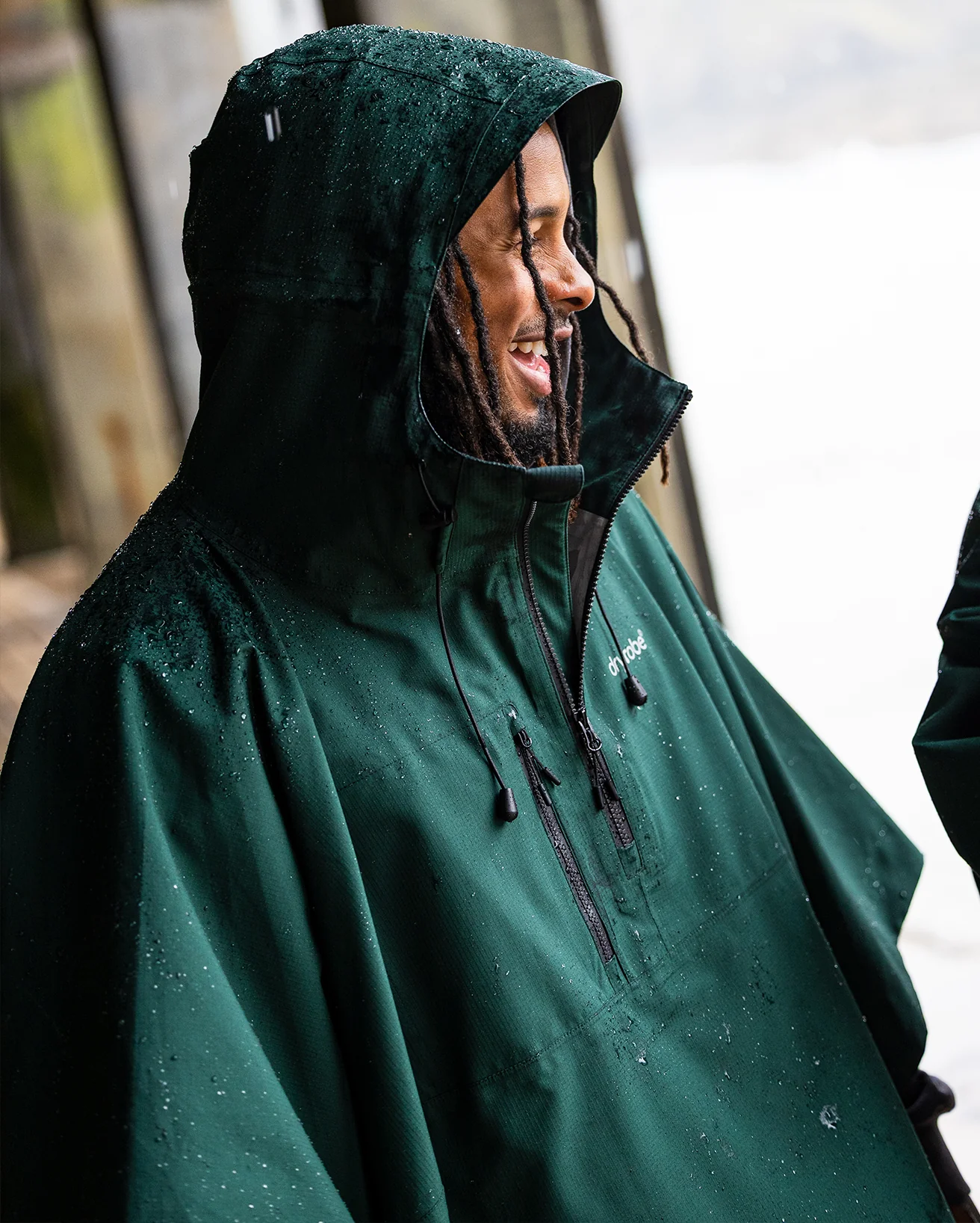 Dark Green One Size Rainproof Poncho - Image 11