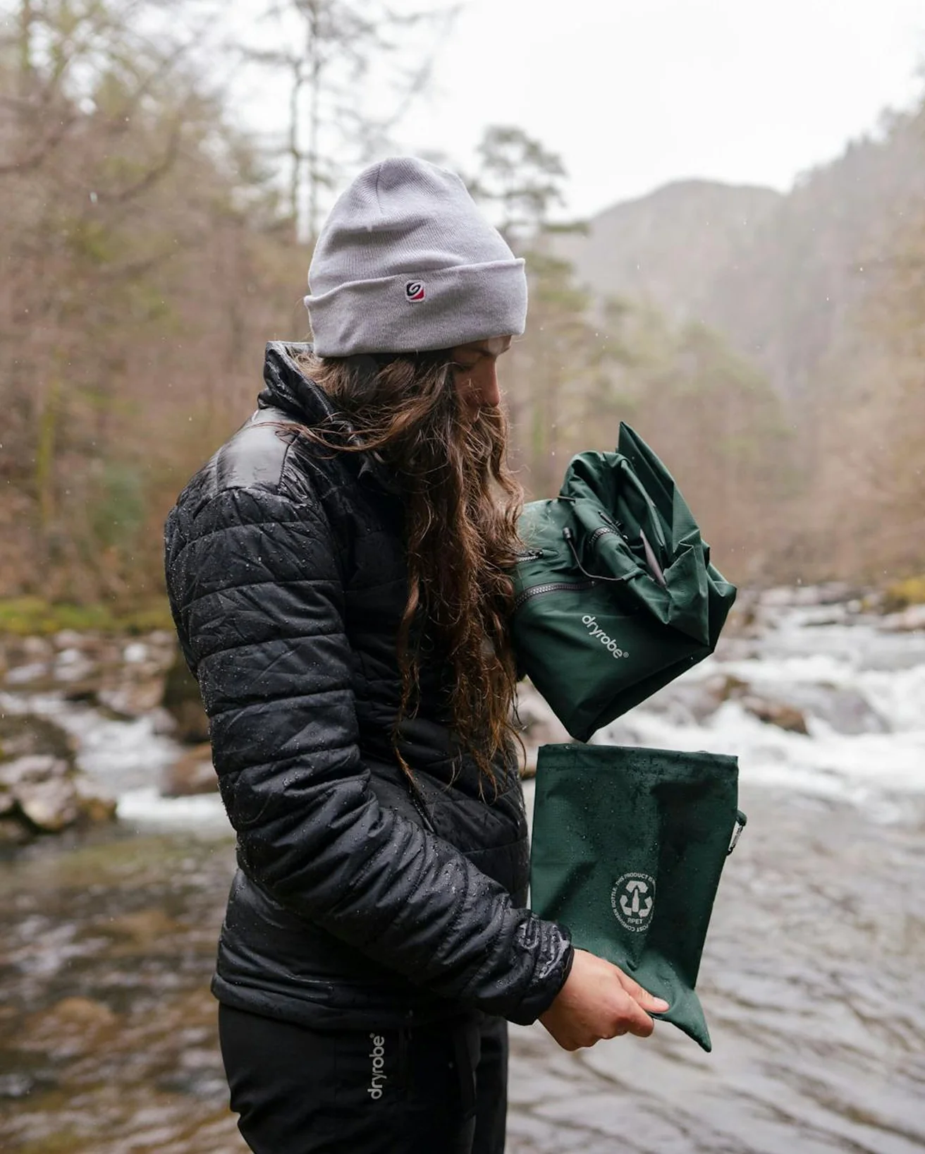 Dark Green One Size Rainproof Poncho - Image 12