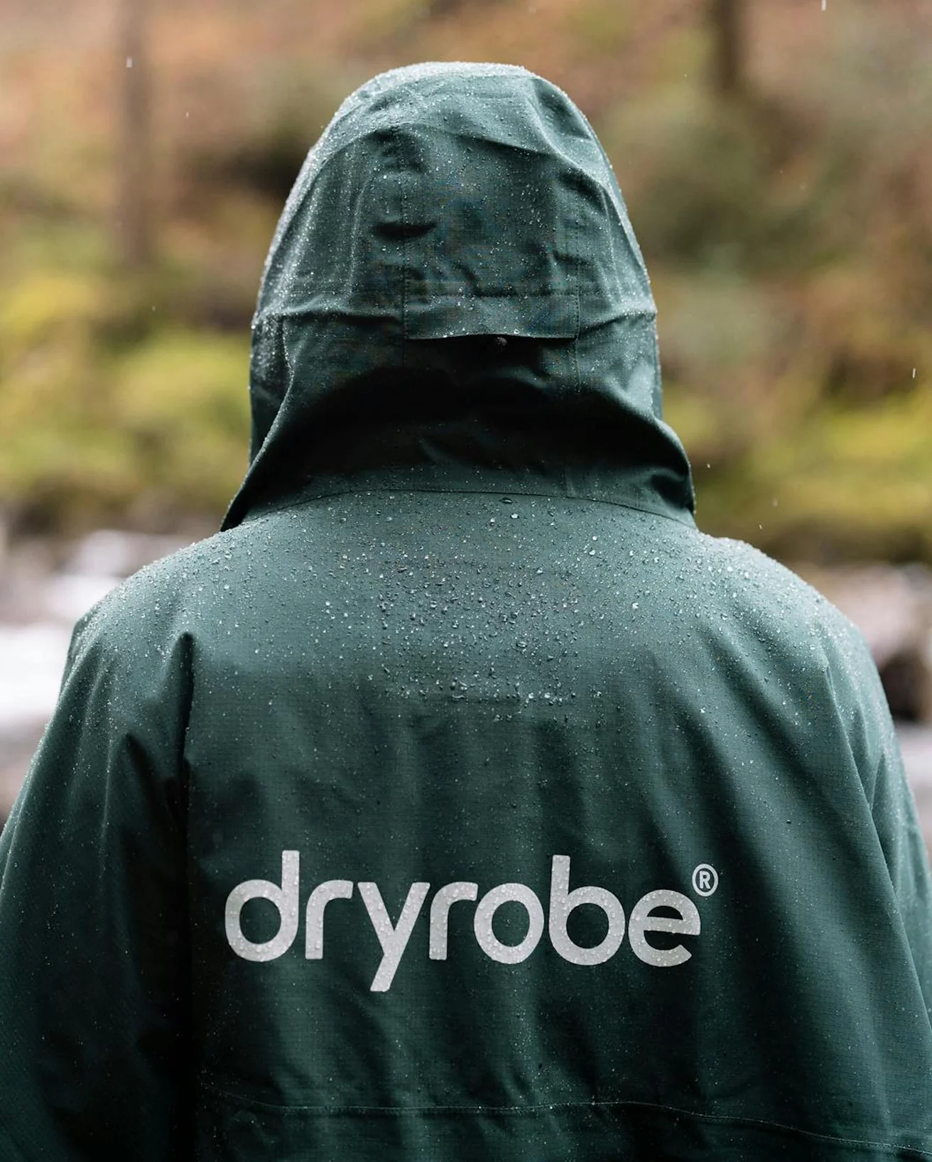 Dark Green One Size Rainproof Poncho - Image 6