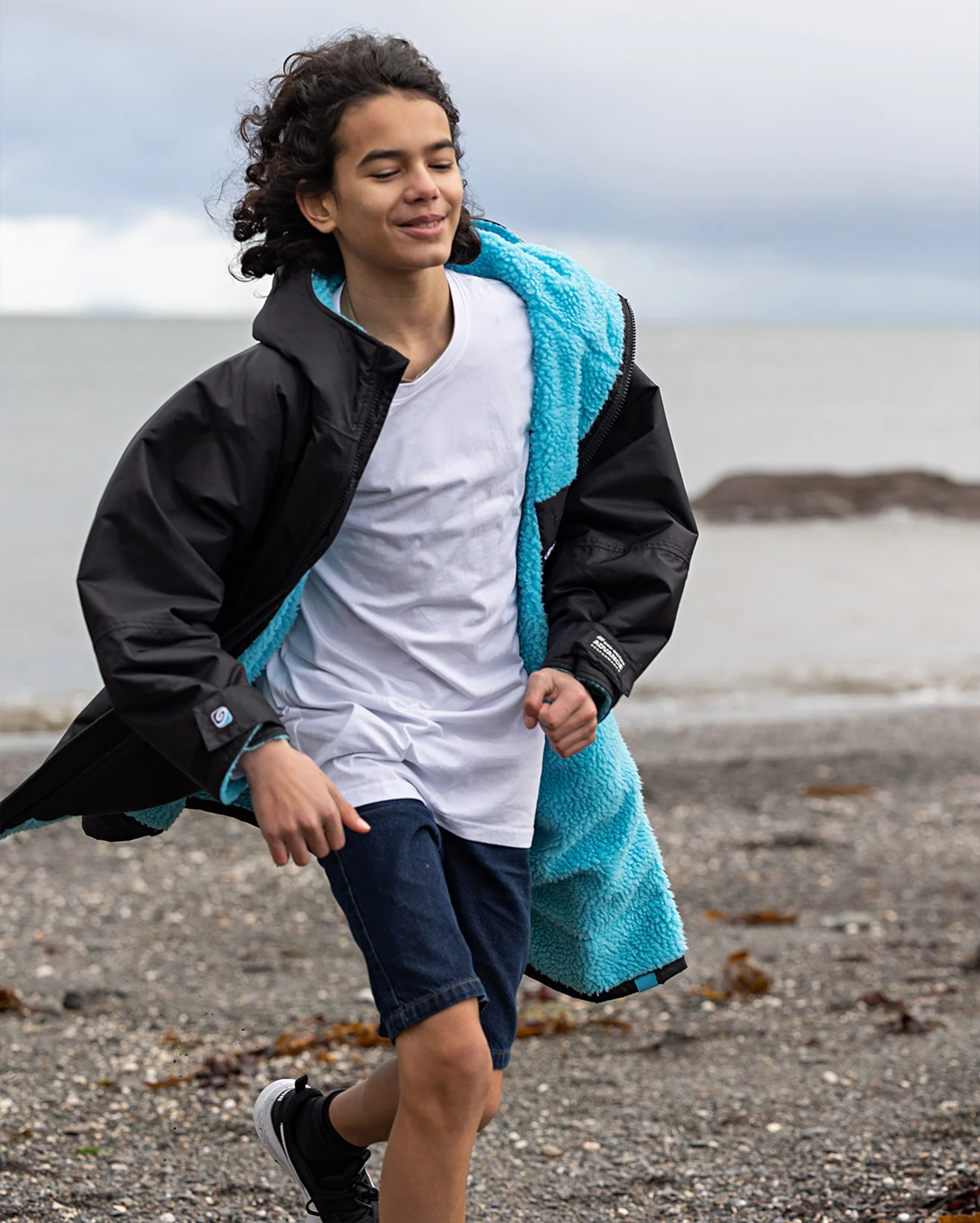 Black Blue Kids Advance Changing Robe - Image 6