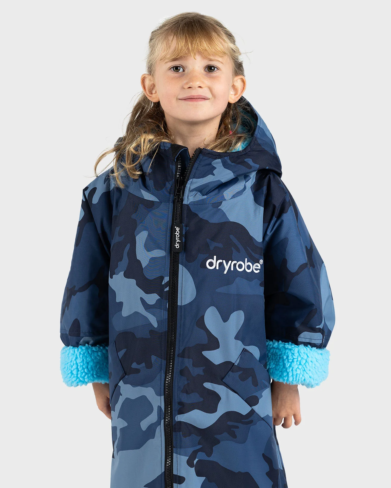 Blue Camo Blue Kids Advance Changing Robe - Image 3