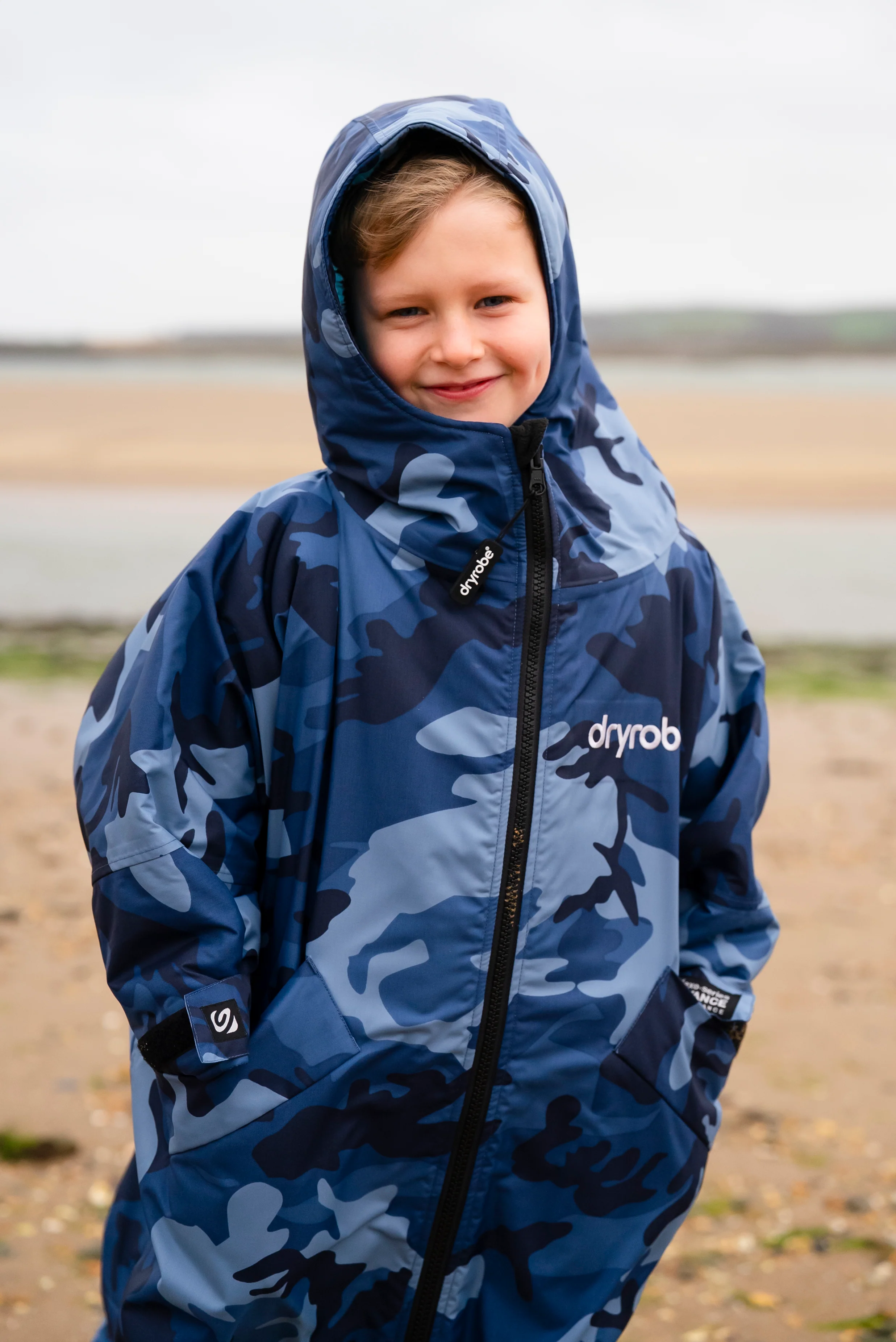 Blue Camo Blue Kids Advance Changing Robe - Image 6