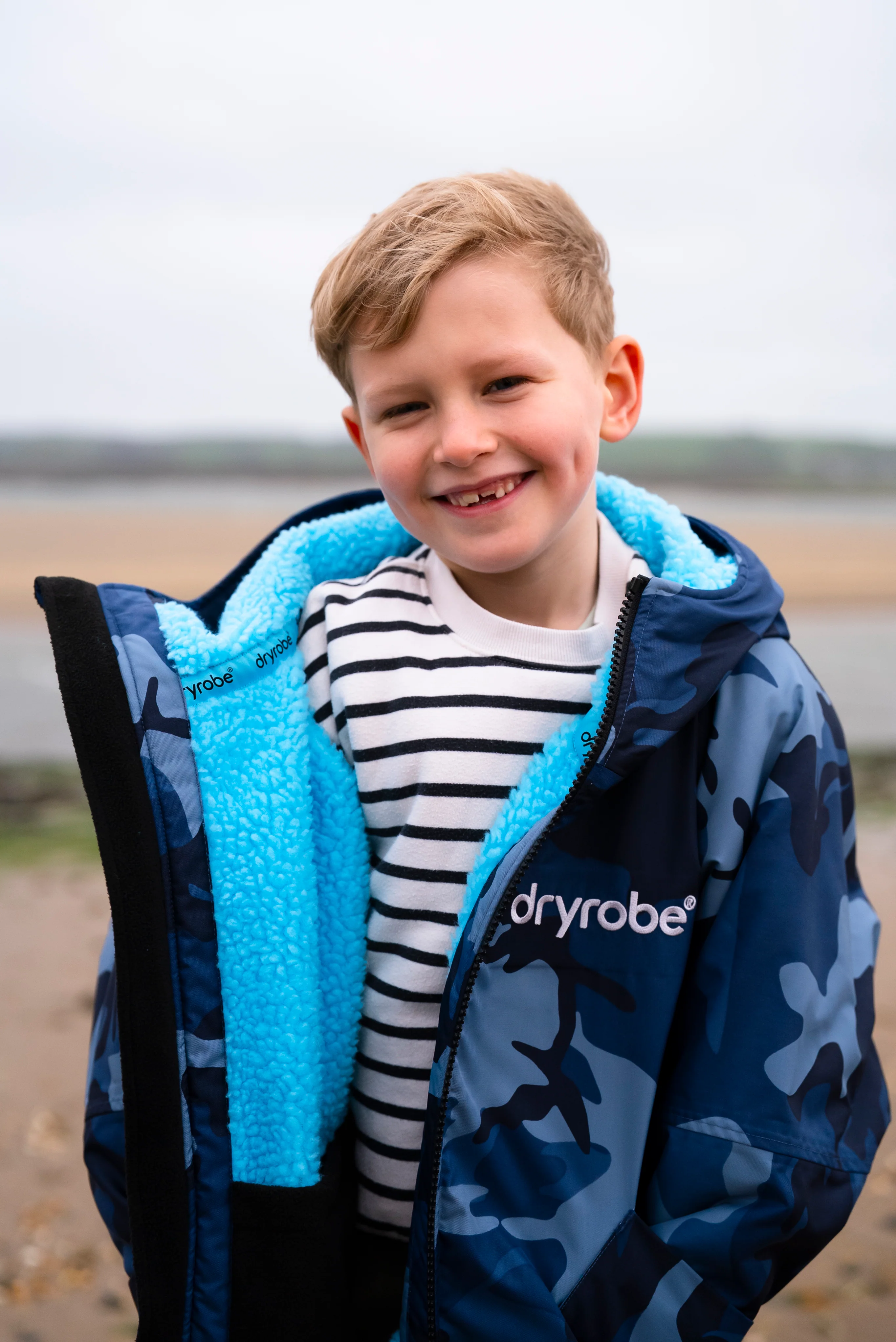 Blue Camo Blue Kids Advance Changing Robe - Image 7