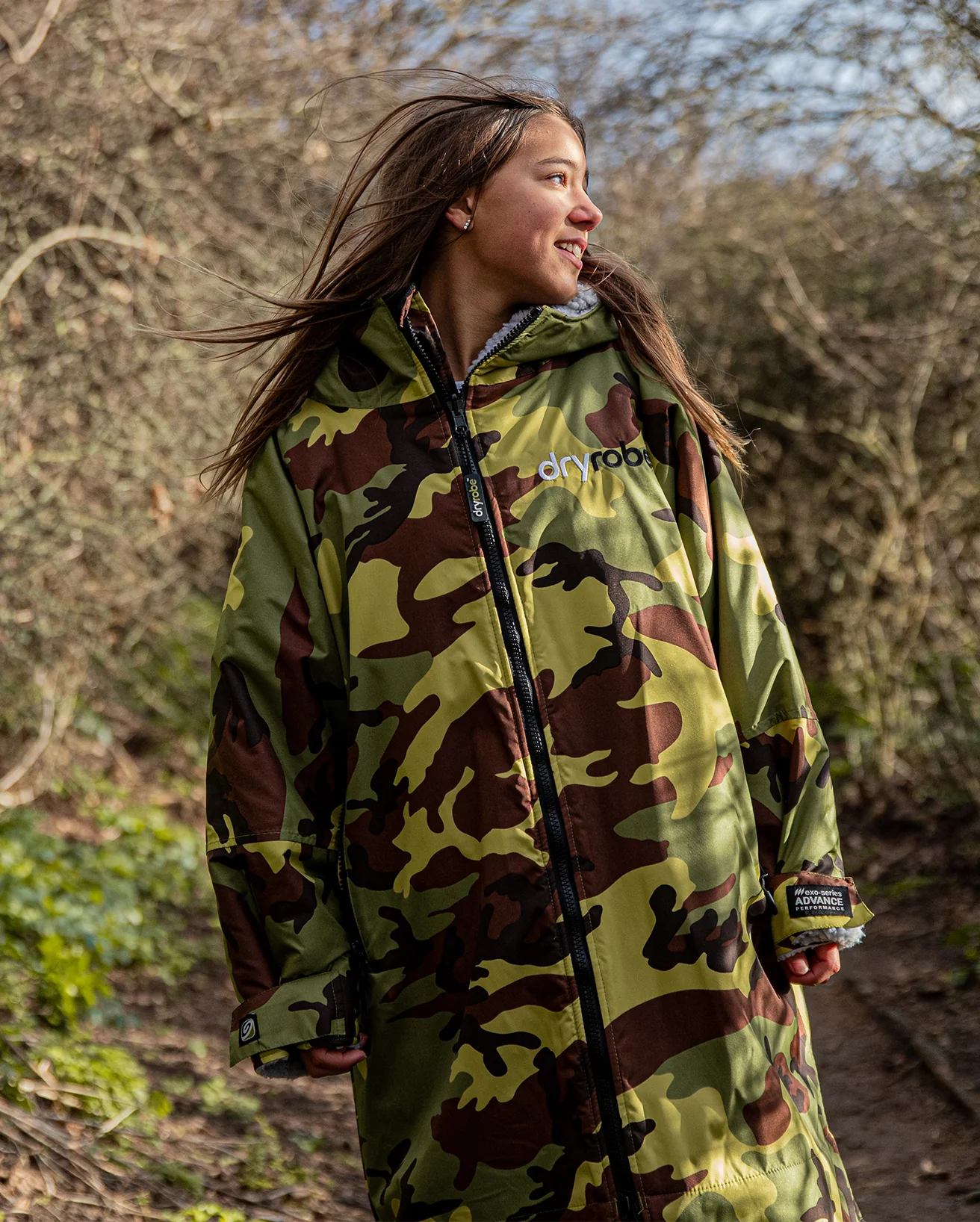 Camo Grey Kids Advance Changing Robe - Image 5