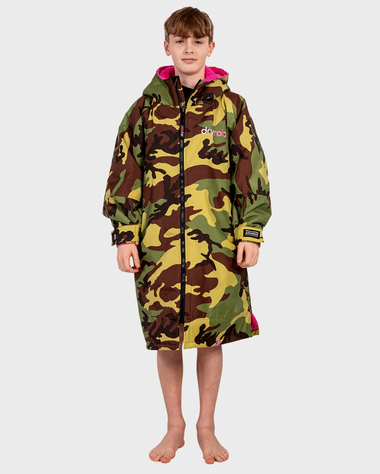 Camo Pink Kids Advance Changing Robe - Image 3
