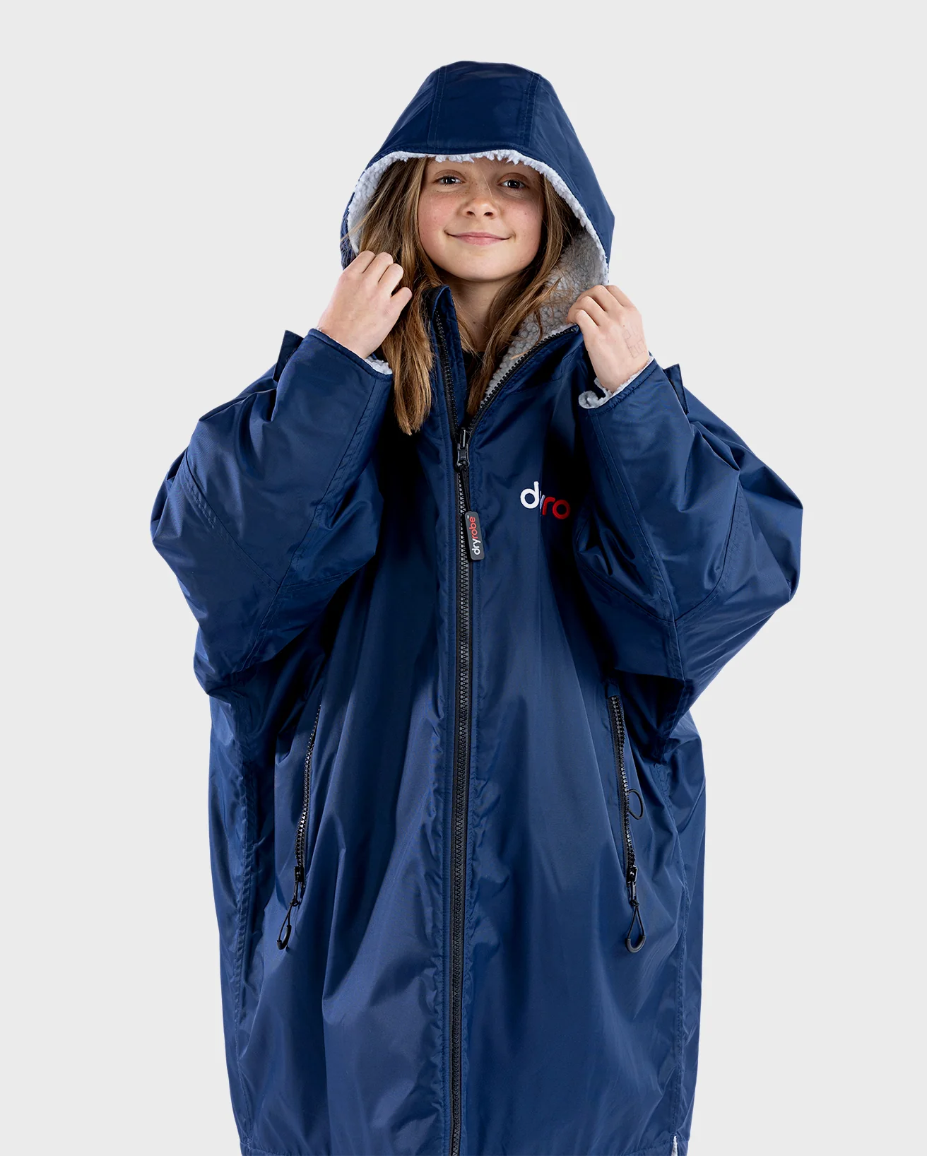 Navy Grey Kids Advance Changing Robe - Image 3