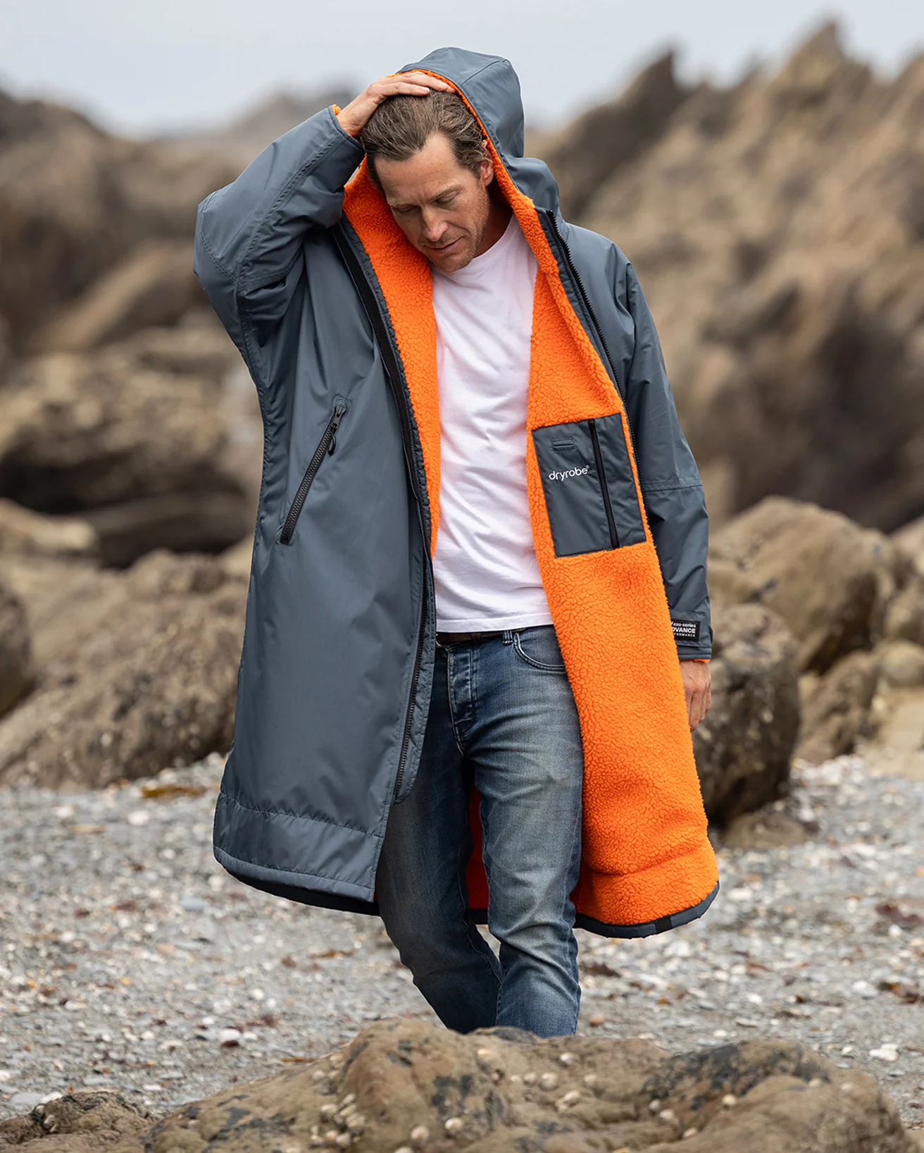 Dark Grey Orange Advance Changing Robe - Image 8