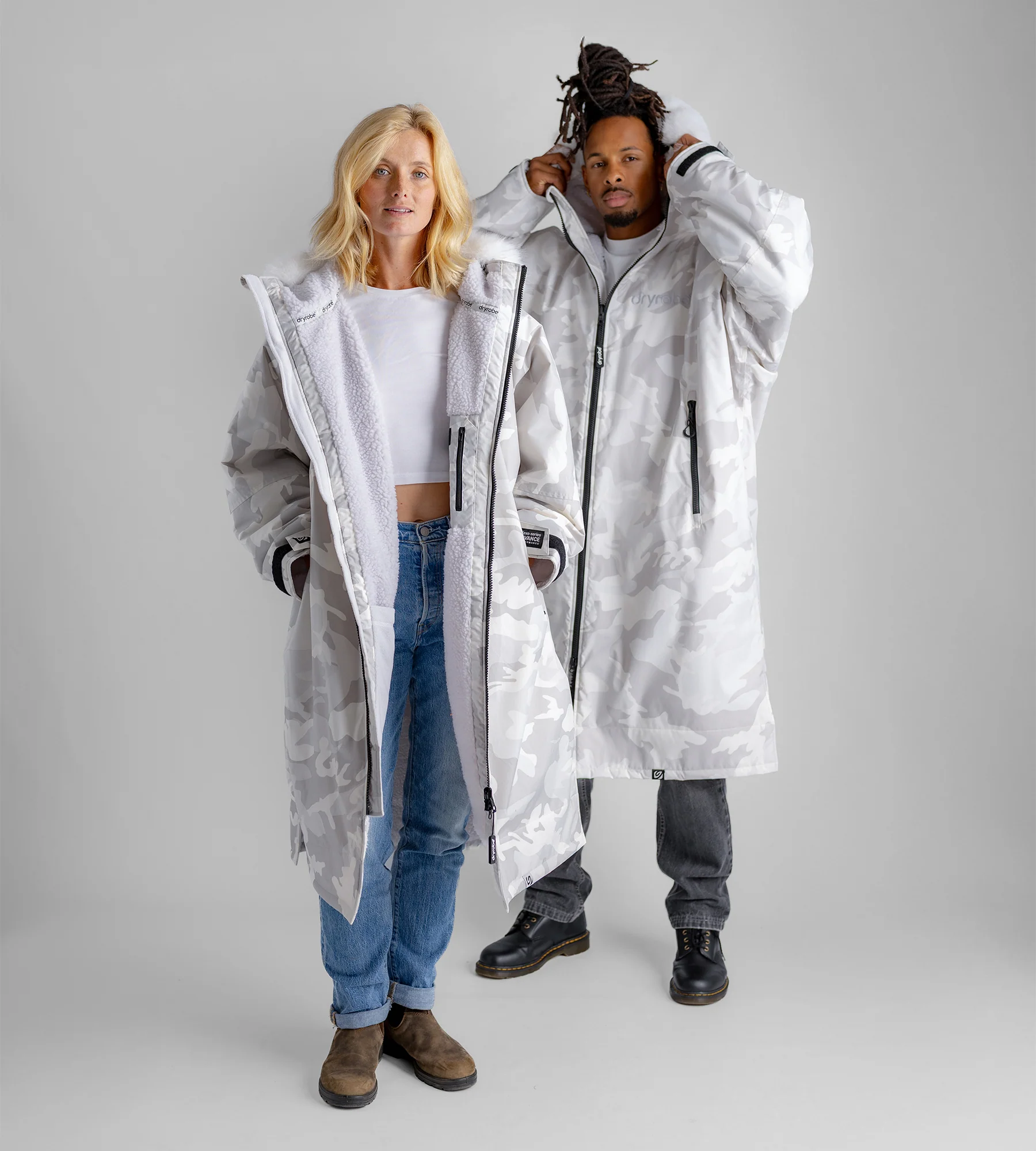 Alpine White Camo Advance Changing Robe - Image 12