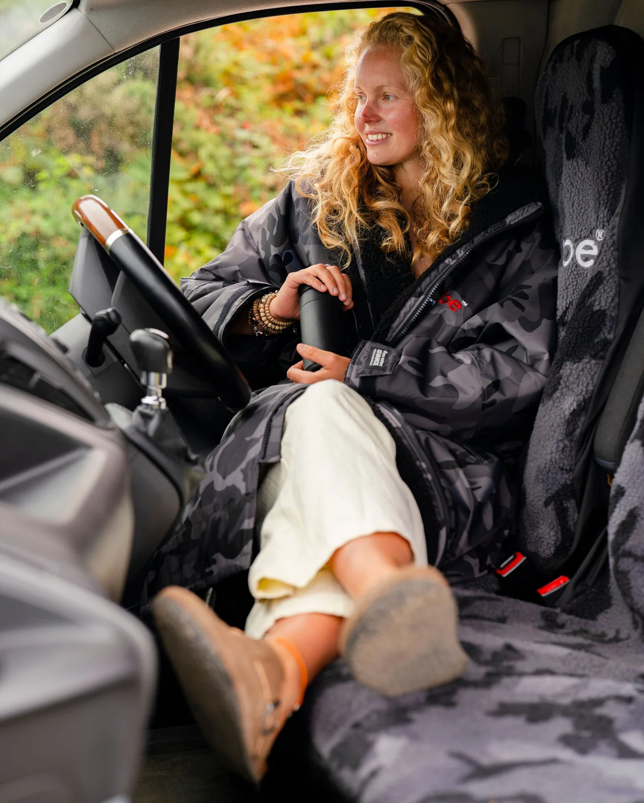 Camo Black Single Car Seat Cover - Image 3