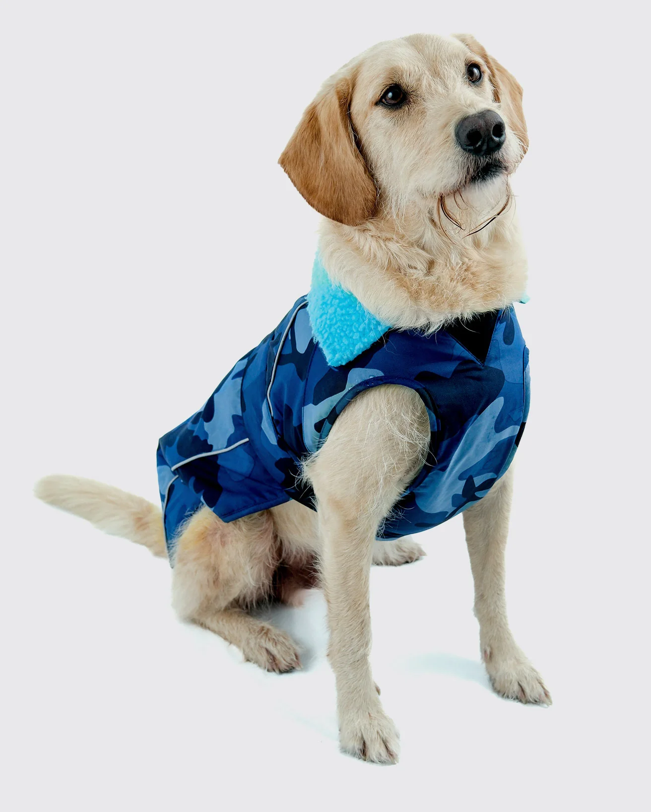 Blue Camo Dog Coat - Image 2