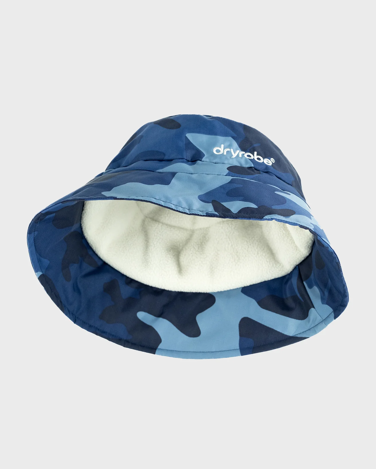 Blue Camo Fleece Lined Bucket Hat - Image 3