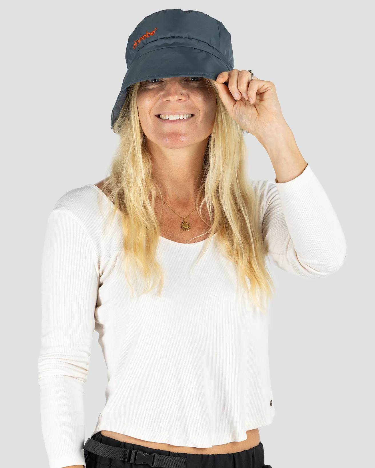 Dark Grey Fleece Lined Bucket Hat - Image 6