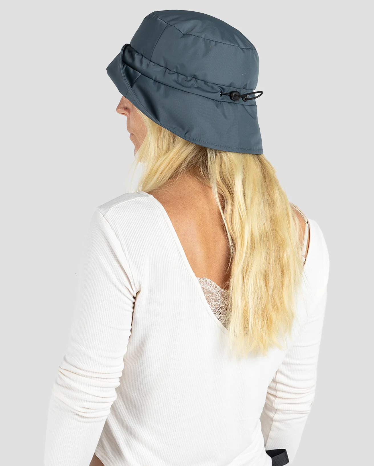 Dark Grey Fleece Lined Bucket Hat - Image 7