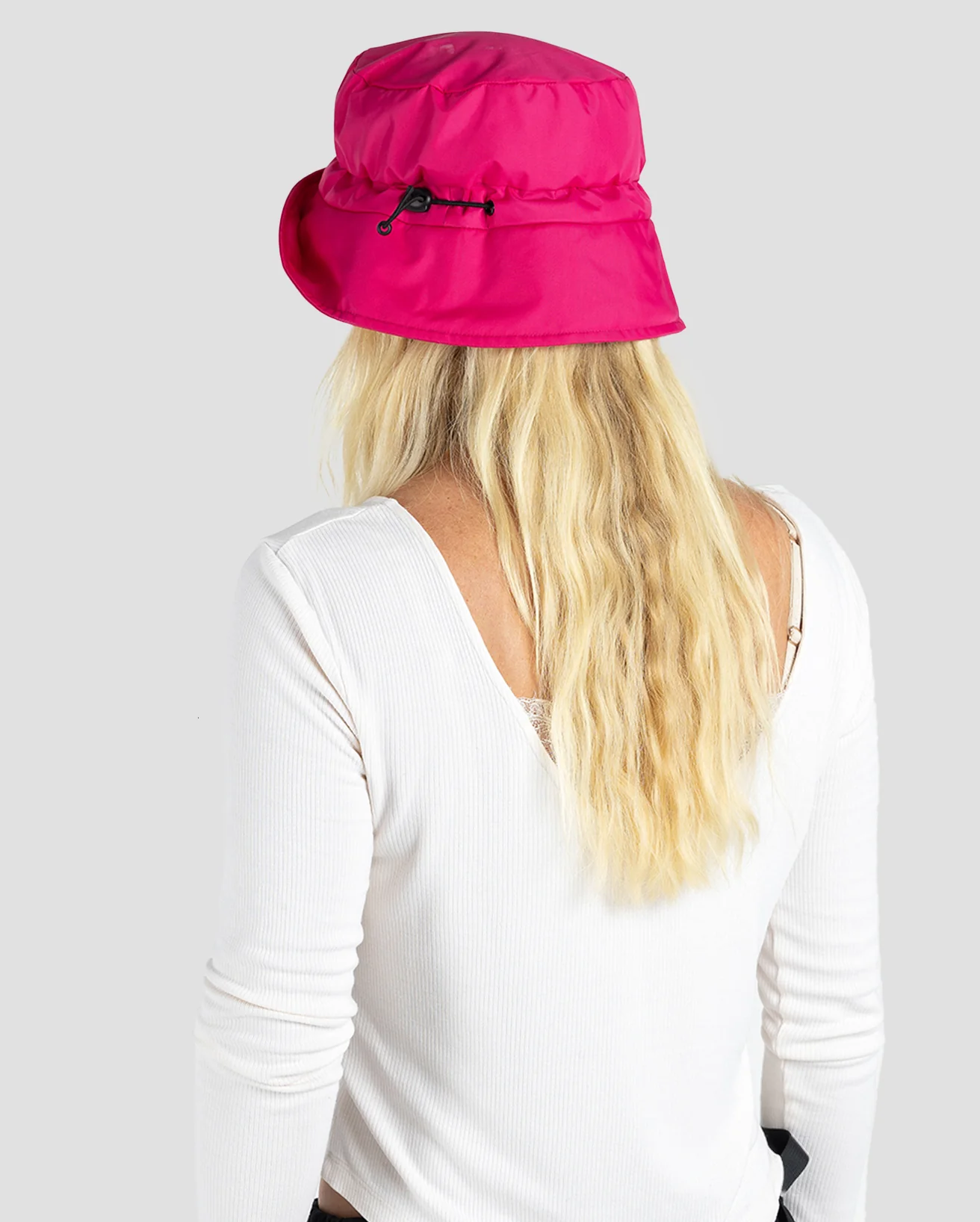 Pink Fleece Lined Bucket Hat - Image 7