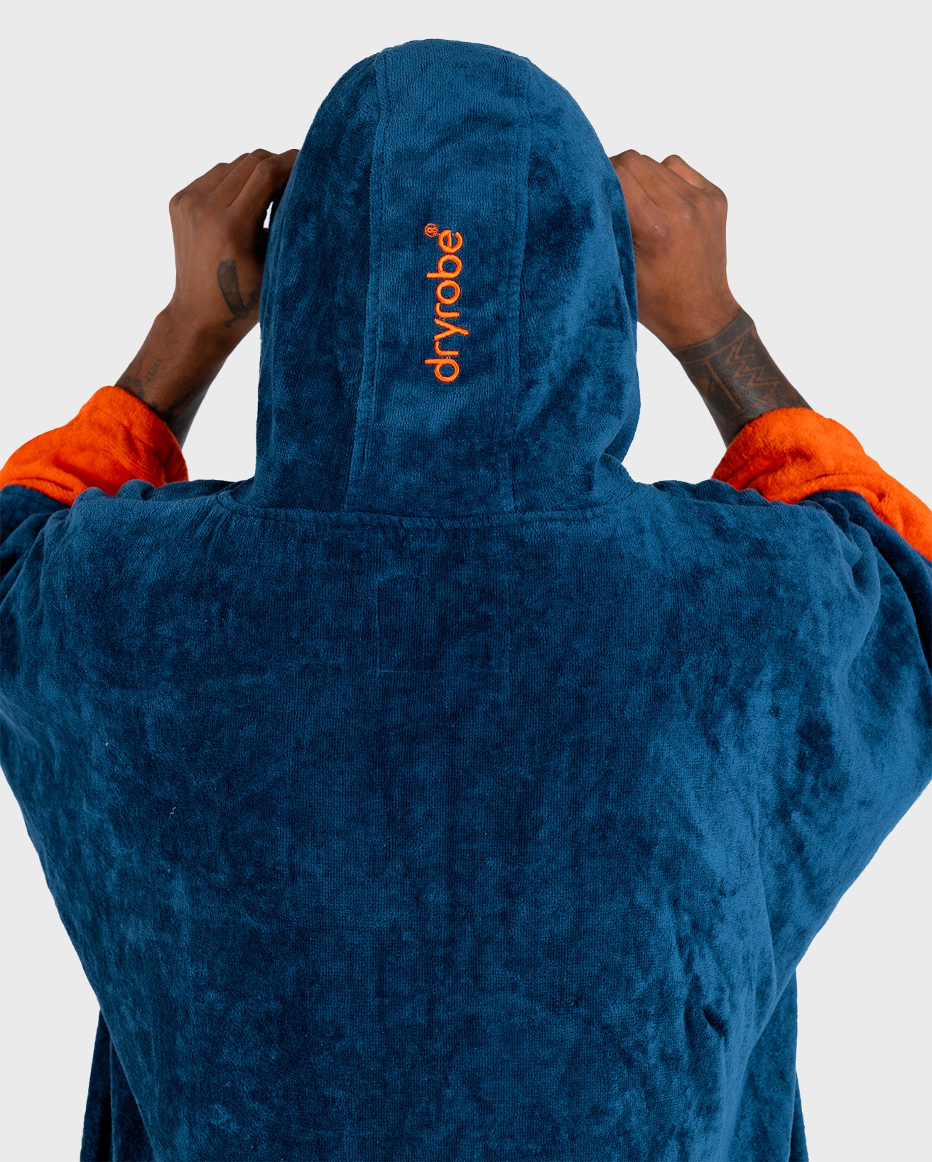 Deep Sea Blue Full-Zip Organic Towel Robe - Image 12