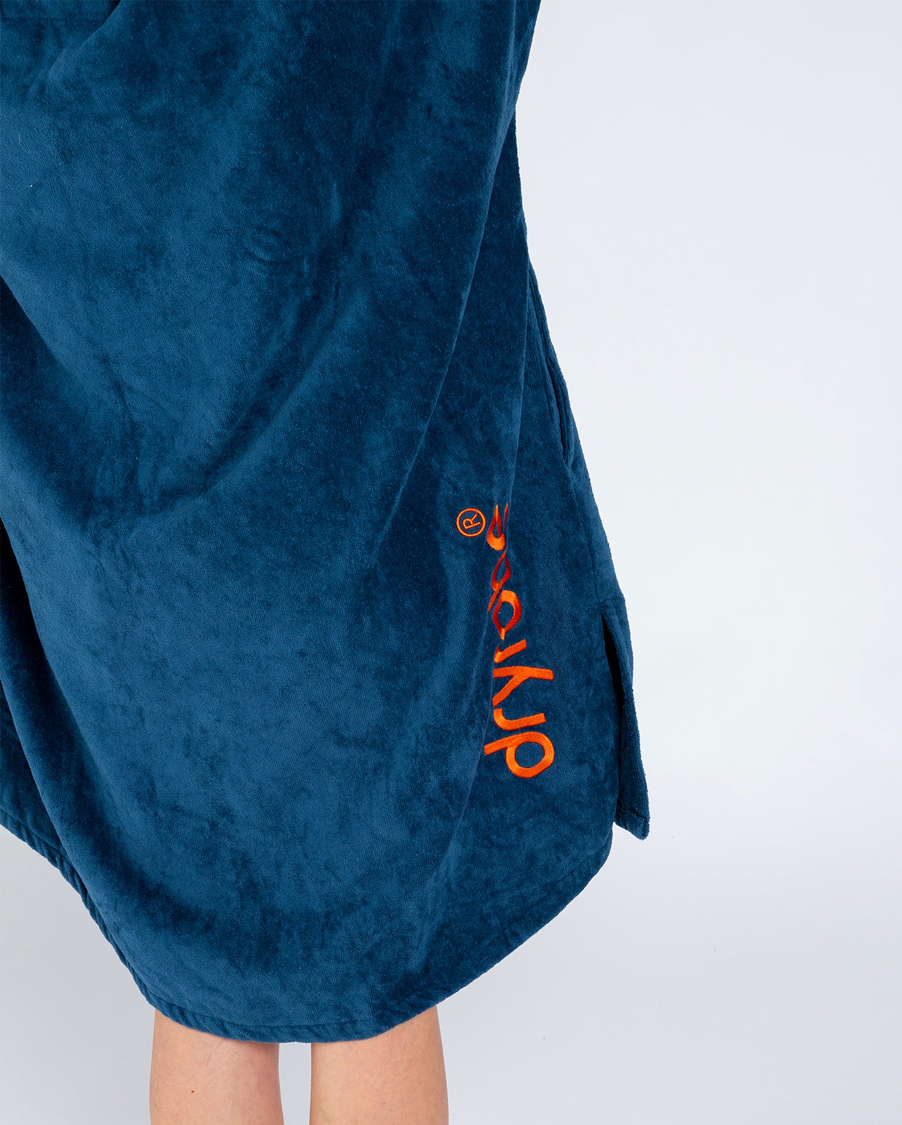 Deep Sea Blue Full-Zip Organic Towel Robe - Image 5