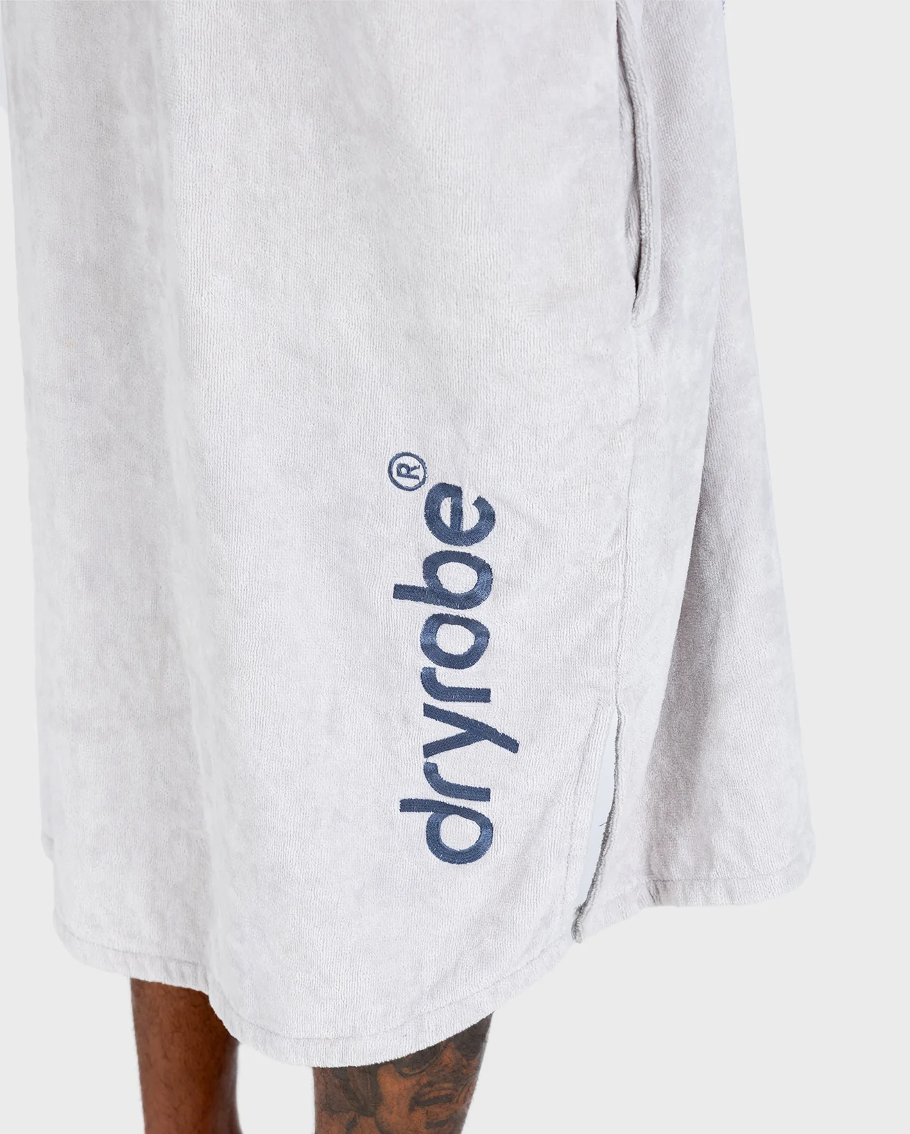 Grey Full-Zip Organic Towel Robe - Image 13