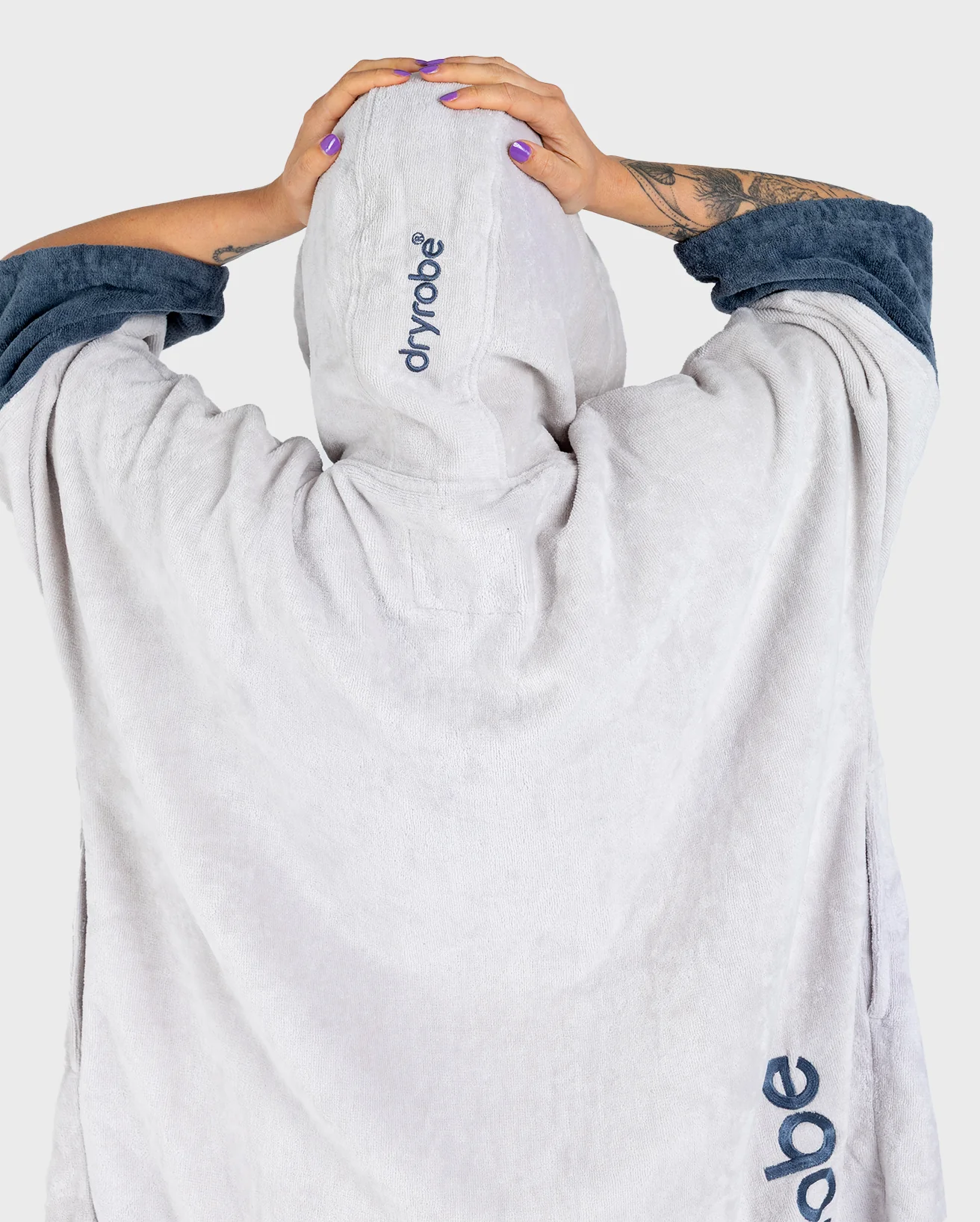 Grey Full-Zip Organic Towel Robe - Image 4