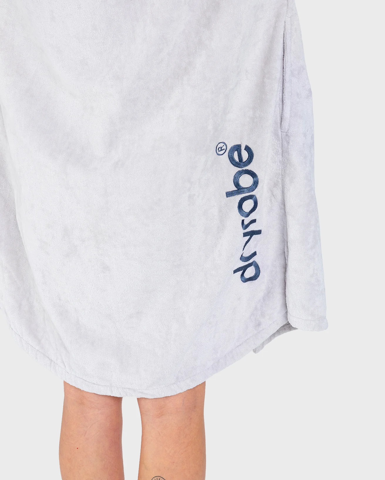 Grey Full-Zip Organic Towel Robe - Image 5