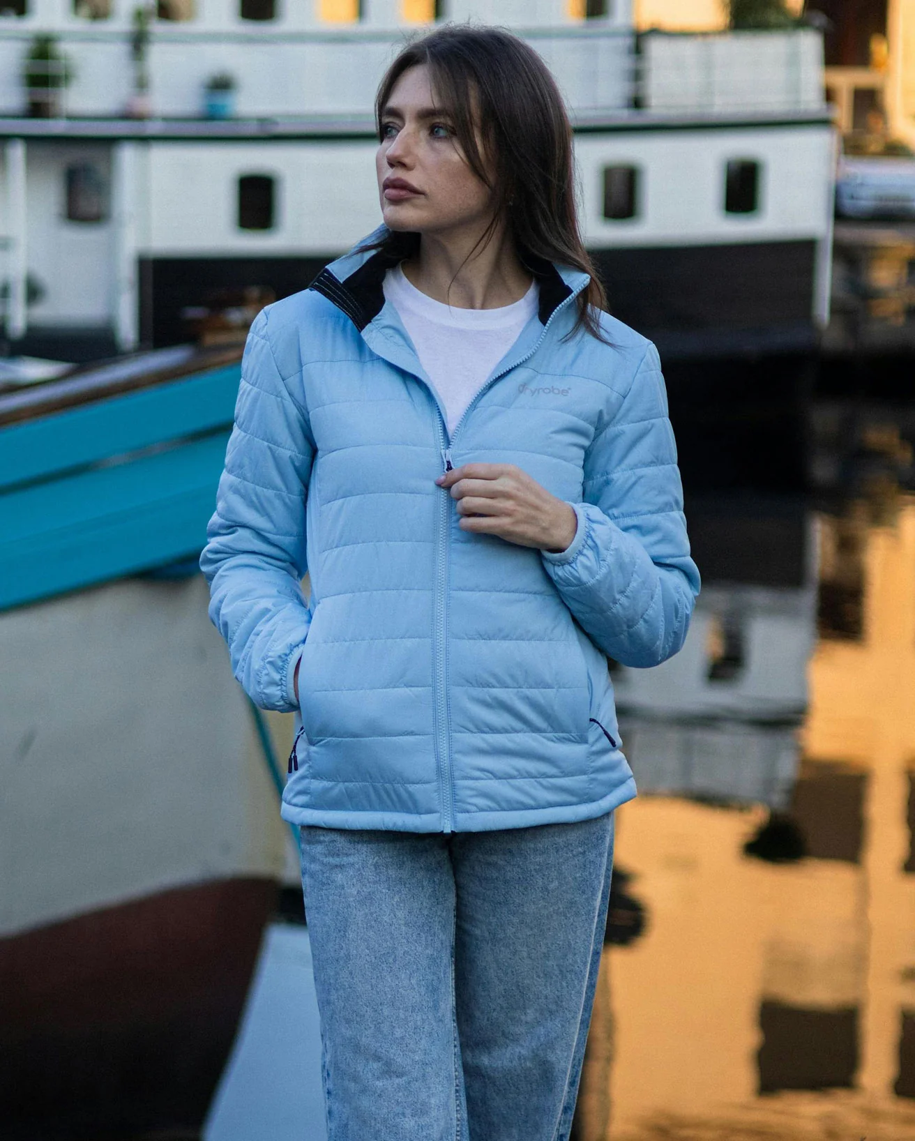 Ice Blue Women's Light Weight Jacket - Image 6