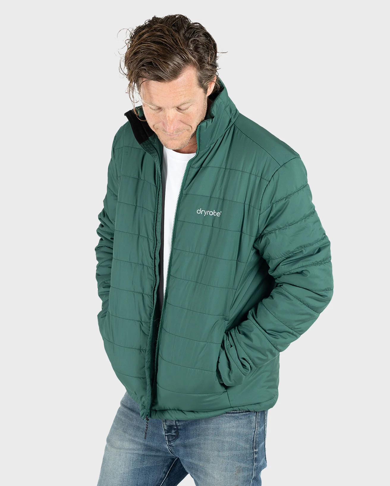 Hunter Green Men's Light Weight Jacket - Image 3