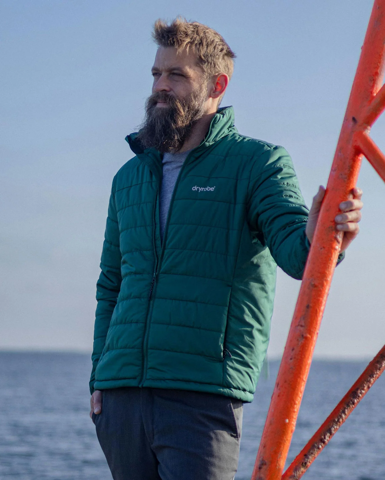 Hunter Green Men's Light Weight Jacket - Image 6