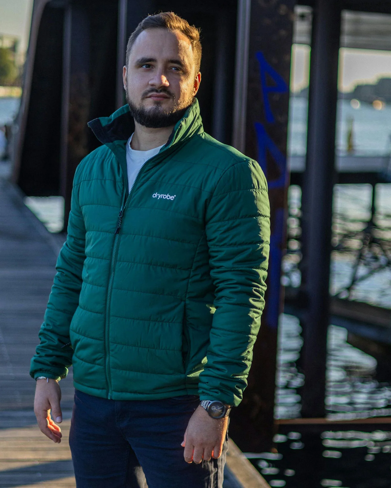 Hunter Green Men's Light Weight Jacket - Image 8