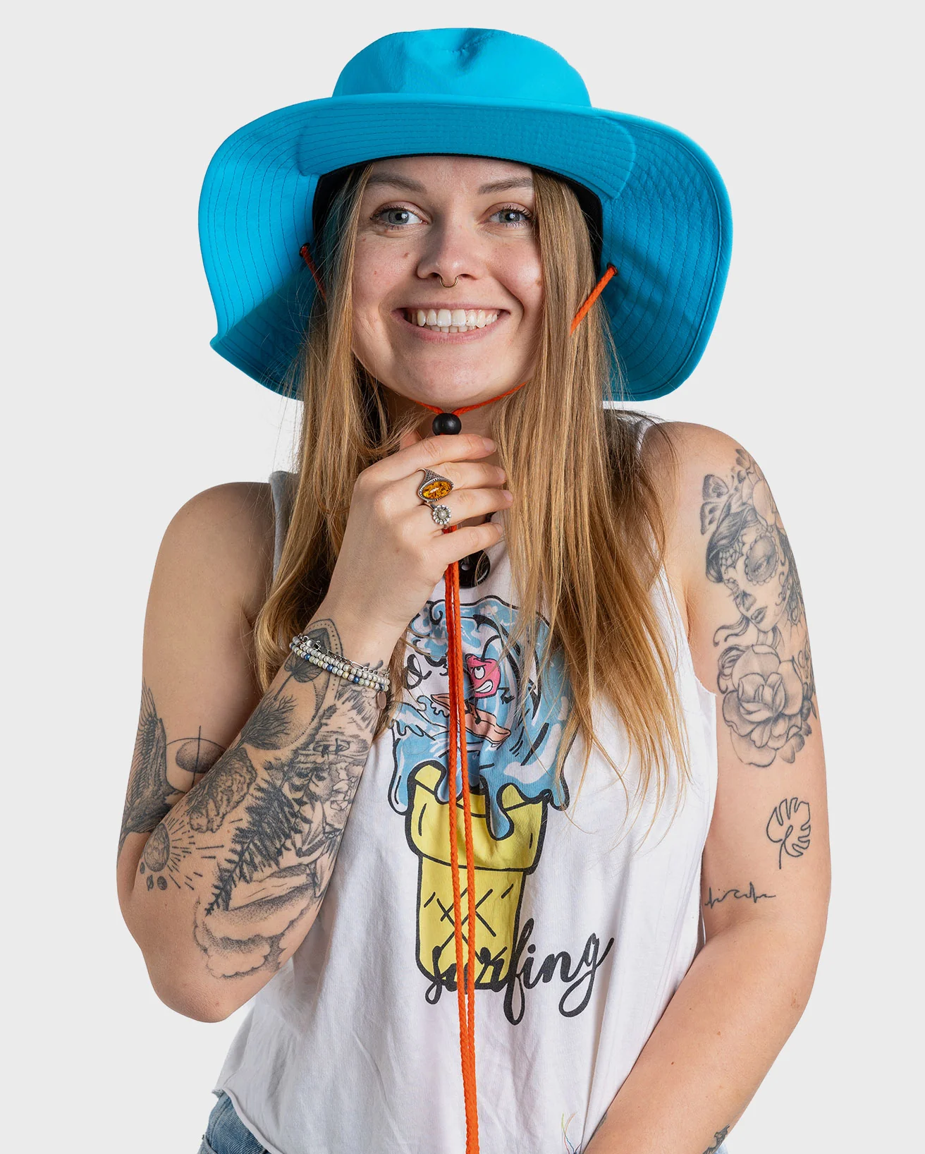 Blue Quick Dry Brimmed Hat - Image 10