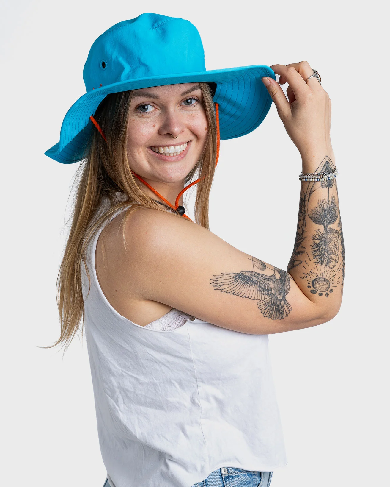 Blue Quick Dry Brimmed Hat - Image 8