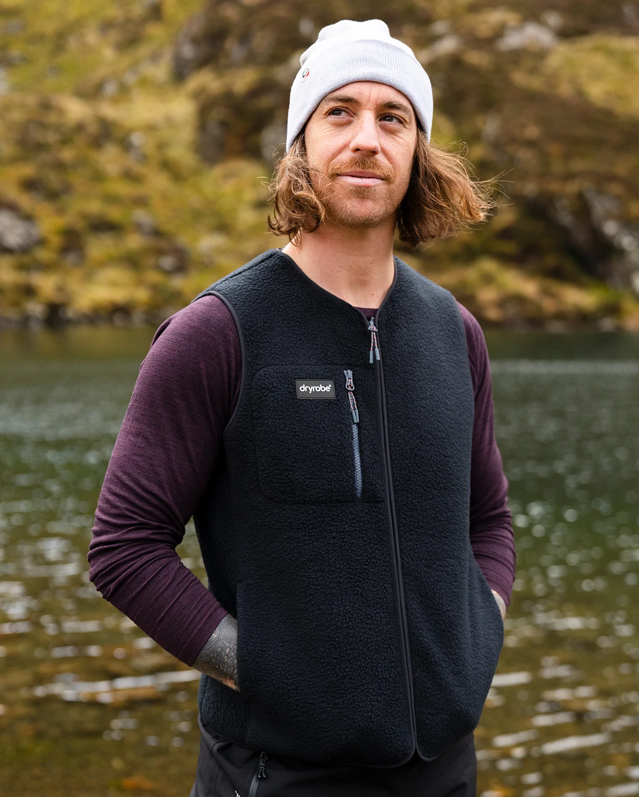 Black Thermal Unisex Fleece Gilet - Image 14