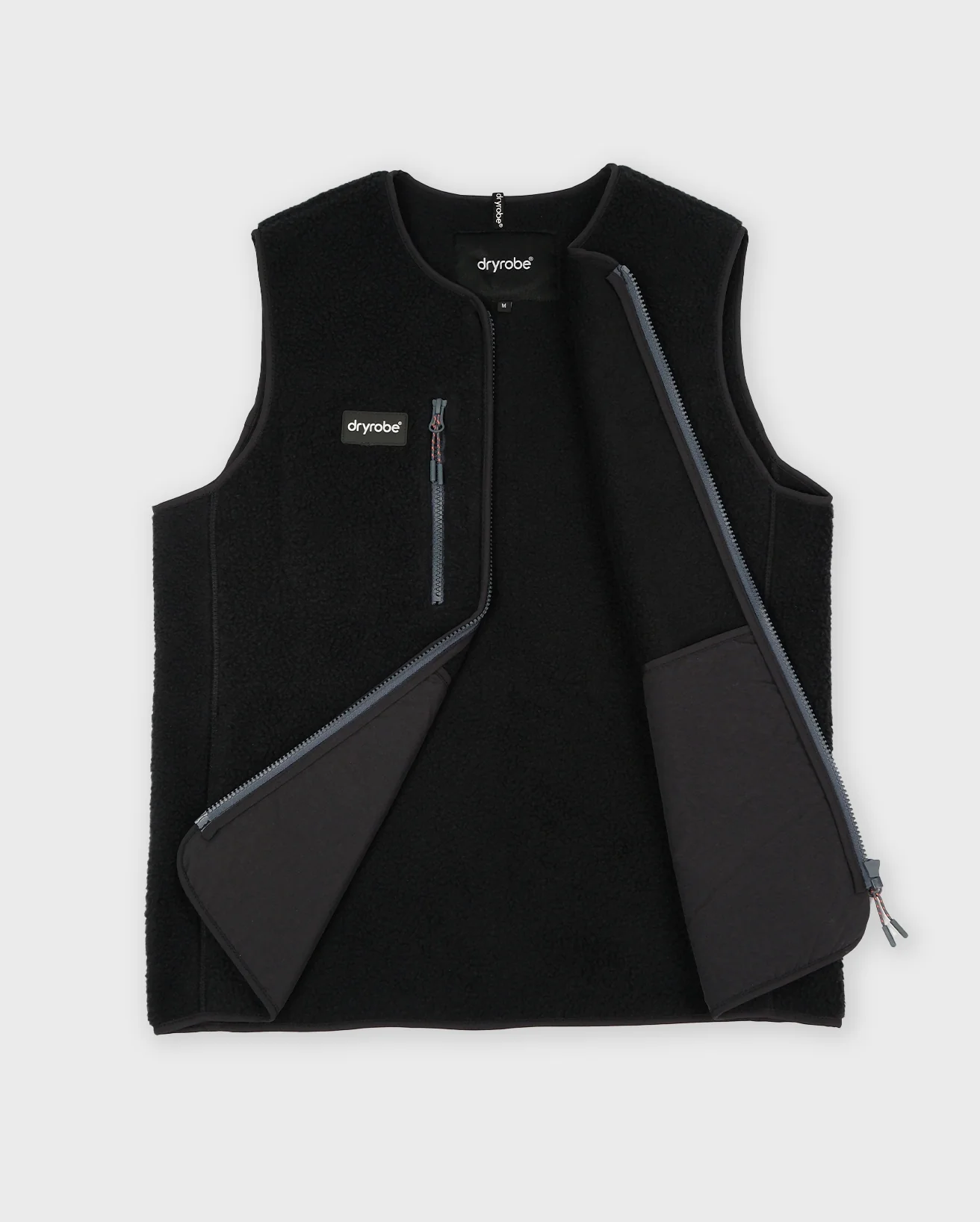 Black Thermal Unisex Fleece Gilet - Image 4