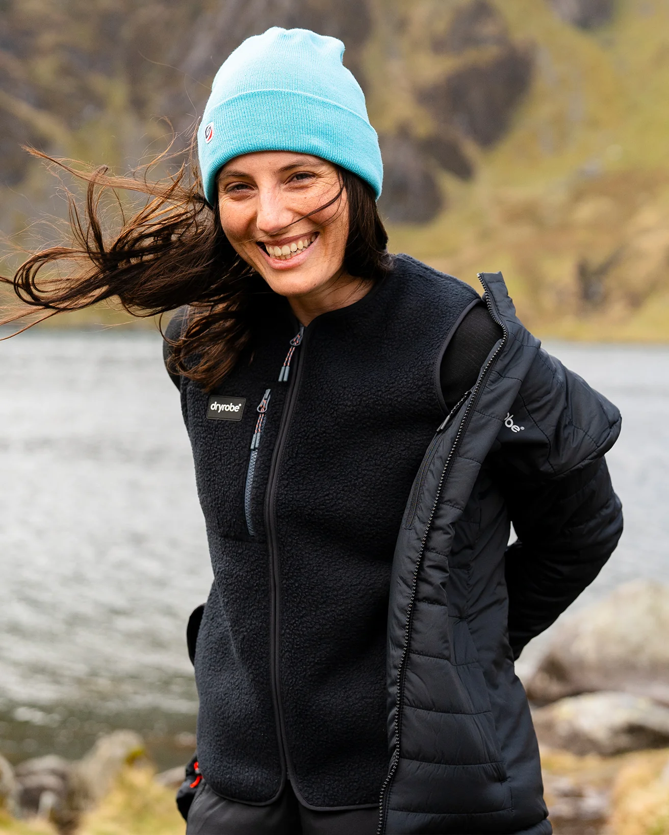 Black Thermal Unisex Fleece Gilet - Image 6