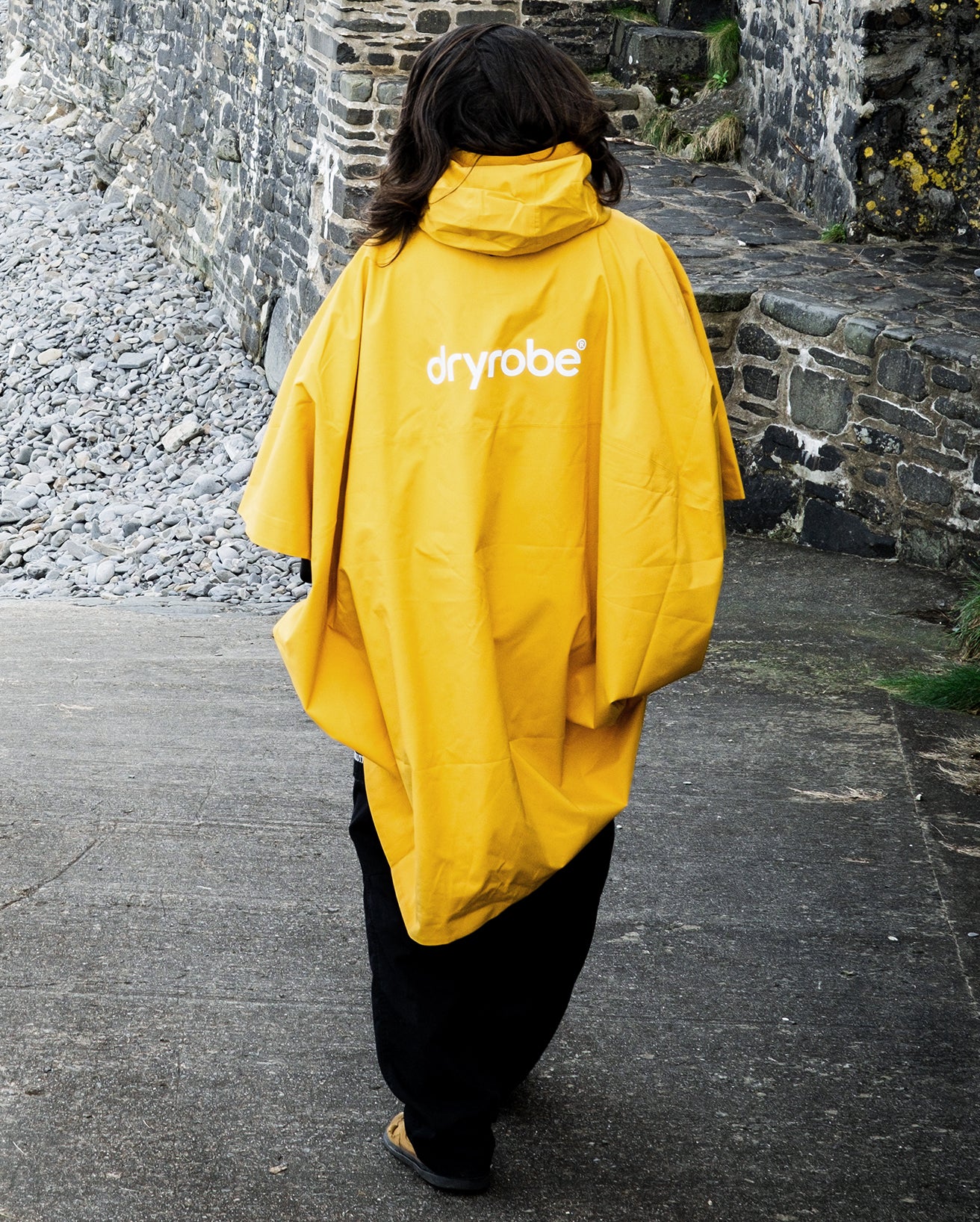 Yellow One Size Rainproof Poncho - Image 10
