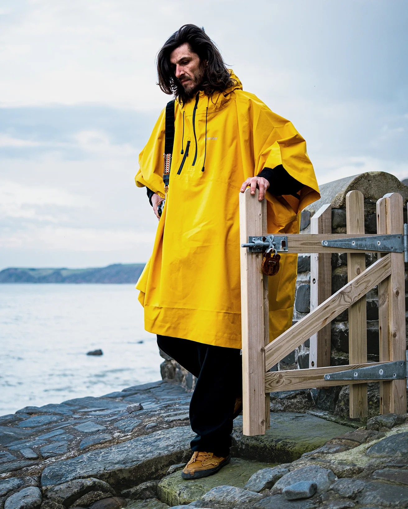 Yellow One Size Rainproof Poncho - Image 9