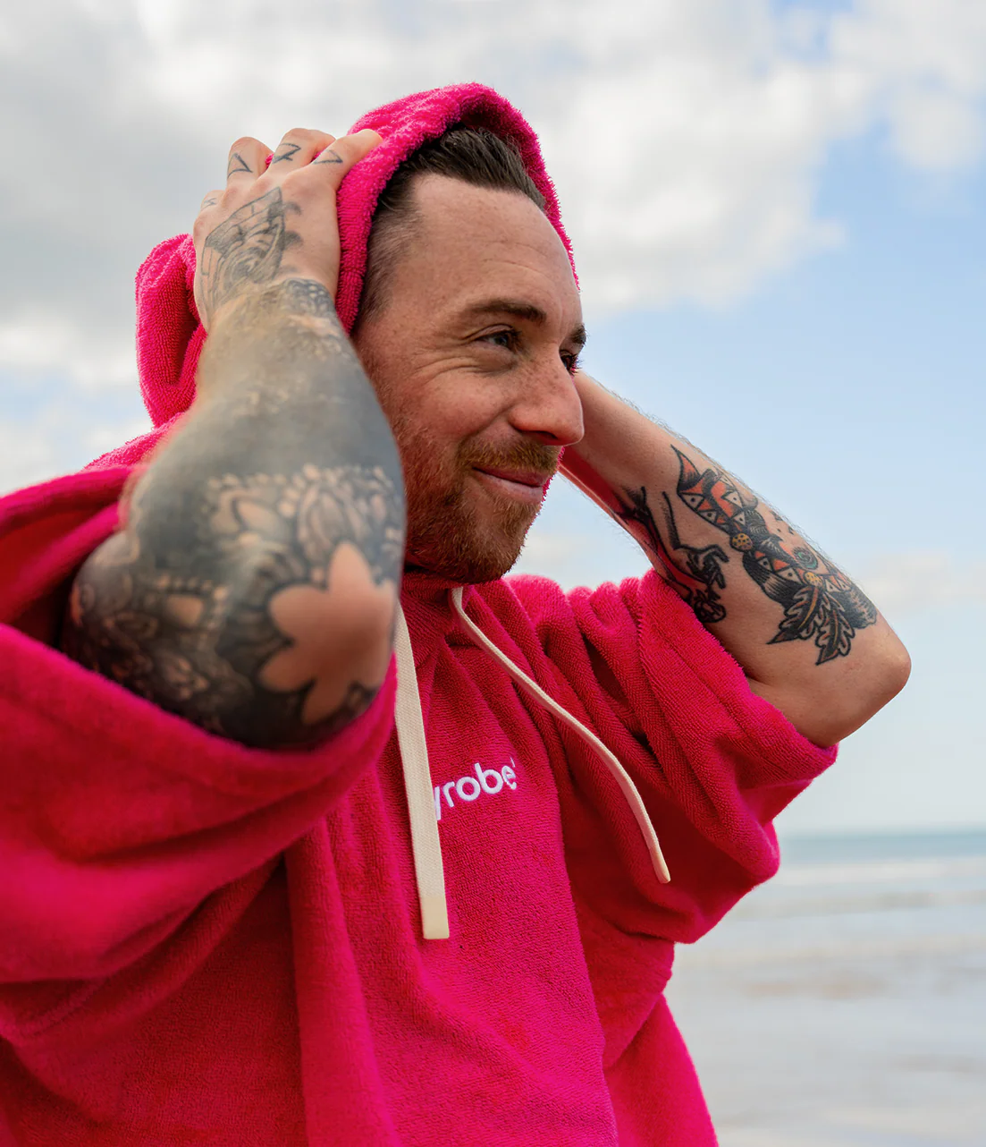 Hot Pink Organic Towel Changing Robe - Image 10