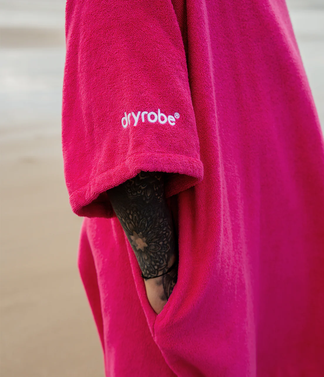Hot Pink Organic Towel Changing Robe - Image 12